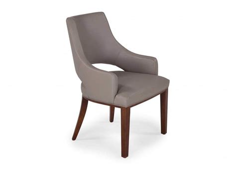 L 55 x w 59 x h 82 cm rust dining chair rust/black. Angle shot of modern taupe leather dining chair with arms Enzo (With images) | Leather dining ...