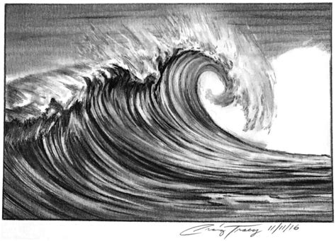 Ocean Wave Sketch By Craig Tracy Waves Sketch Ocean Wave Drawing