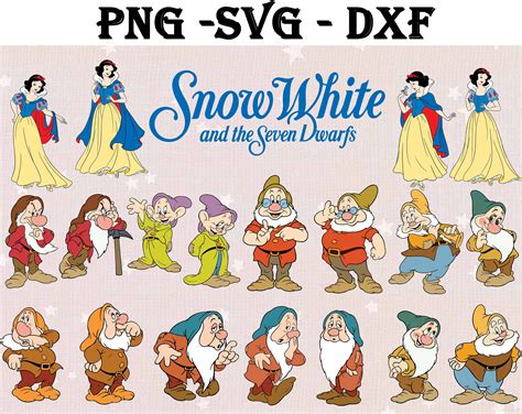 20 Snow White And Seven Dwarfs Svg Bundle Seven Dwarfs Svg Snow White