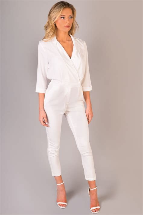 Awesome White Jumpsuit Tenuestyle Designer Jumpsuits Tailored