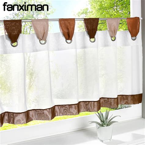 Sheer Curtains for the kitchen Small Short Kitchen Curtains Pastoral