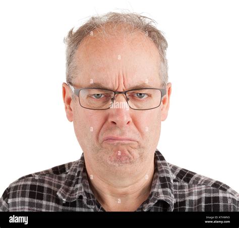 This Is A Portrait Of A Grumpy Middle Aged Man Stock Photo Alamy