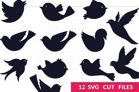Bird Silhouettes Svg Pack By Craft N Cuts Thehungryjpeg