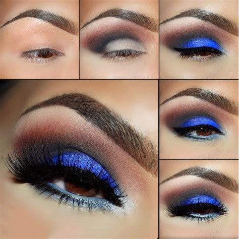 Maquillaje De Ojos Para Noche En Color Azul Blue Eyeliner Purple