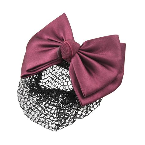 Wrap the ends of your hair around the sock donut, so that they form a loop and the ends are placed in the center hole of the sock. Women Burgundy 2 layer Bow Barrette Hair Clip Bun Cover w ...