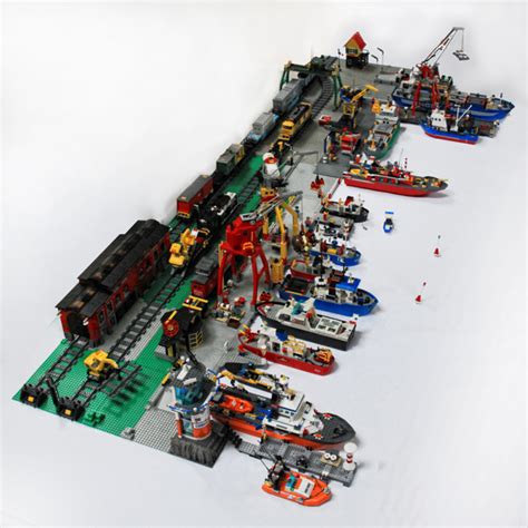 Moc Mod Layout The Harbor Section Of My City Lego Town