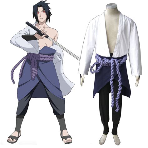 Naruto Shippuden Sasuke Uchiha 3 Anime Cosplay Costumes Outfit Naruto