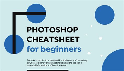 Photoshop Cheatsheet For Beginners Infographic Digital Information My