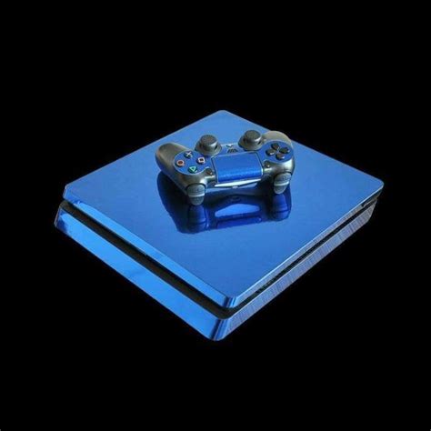 Blue Color Chrom Ps4 Slim Skin For Playstation 4 Slim Console And