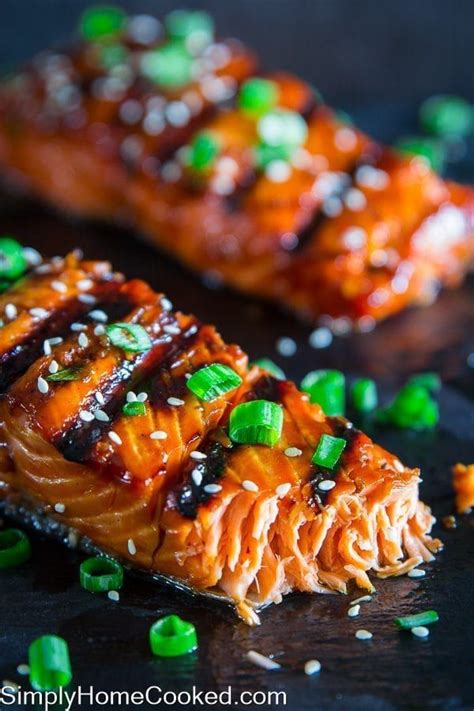 Our easy grilled salmon recipe uses salty anchovies, citrussy lemon and garlic lentils. Grilled Teriyaki Salmon - Simply Home Cooked | Salmon ...