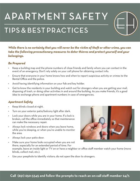 Eagan Heights Apartment Safety Tips Flyer By Eagan Heights Apartments