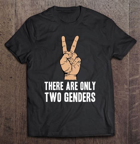 Nogmaals Eend Veer Only Two Genders T Shirt Karakteriseren Rechtdoor