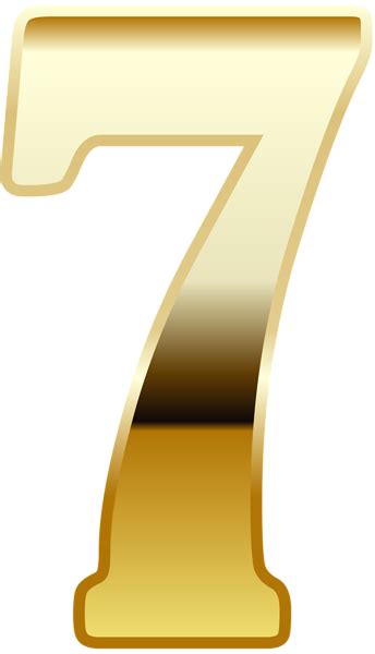 Gold Number Seven Png Image Beauty And Beast Birthday Numbers