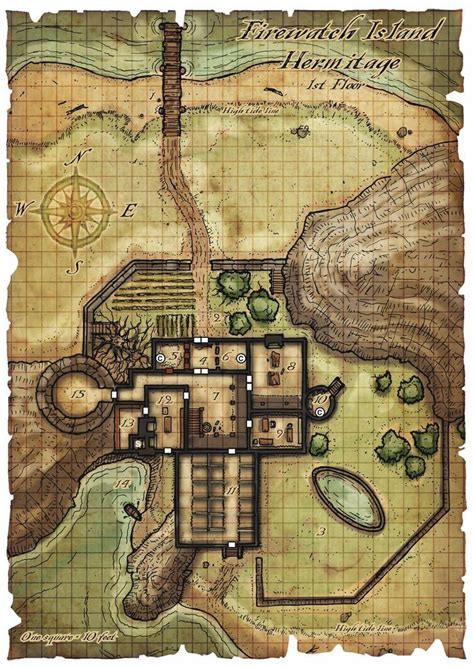 Island Small Castle Battlemat Fantasy City Map Fantasy Castle Dnd