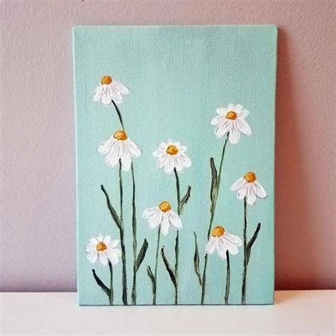 Floral Canvas Painting Etsy In 2021 Small Canvas Art Flower
