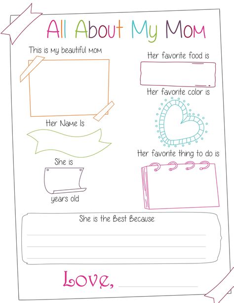 3 Free All About My Mom Printables Mom Printable Mothers Day Poems