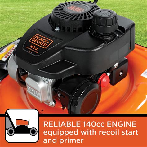 Blackdecker 140cc Ohv 21 Inch 2 In 1 Walk Behind Push Gas Powered Lawn