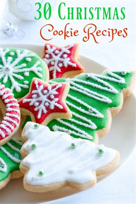 Hope you like at least some of them! 30 Christmas Cookie Recipes