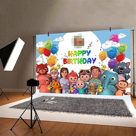 Cocomelon Backdrop Birthday Party 5x3ft Etsy