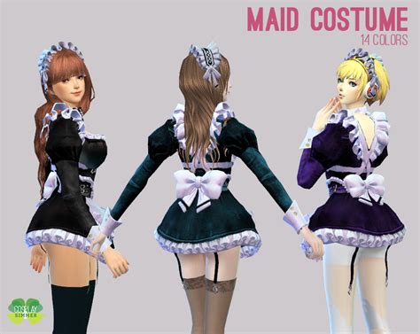 Maid Costume For The Sims 4 By Cosplay Simmer Sims 4 Sims 4 Dresses