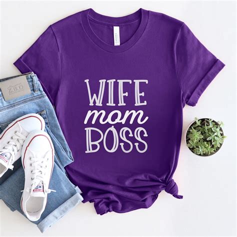T Shirt For Mom Wife Mom Boss T Shirt T Shirt For Mom Etsy