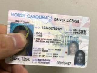 Valid driver licenses or identification cards issued by other states may be accepted for vehicle registrations with documentation of the following: NC, North Carolina, Panthers, State, ID, Drivers, License ...
