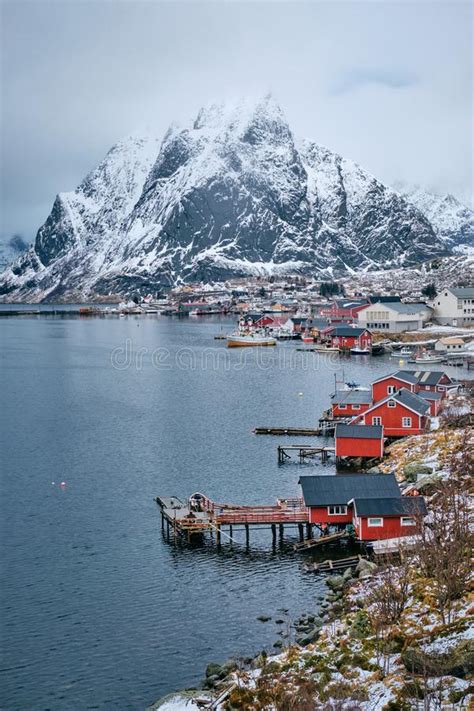 Reine Fishing Village Norway Stock Image Image Of Lofoten Building