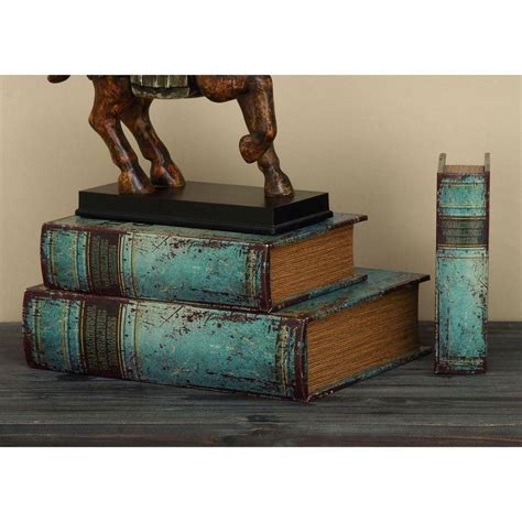 Decorative Book Boxes Set Of 3 59372 The Home Depot