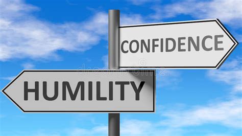 Humility And Confidence Balance Harmony And Relation Pictured As Two