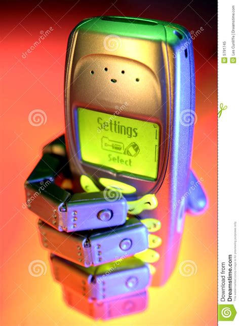 Robot Hand Holding Phone Stock Image Image Of Object 5791745