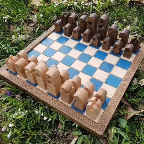 I made a chess set with my dad! in 2021 | Diy chess set, Chess, Chess set