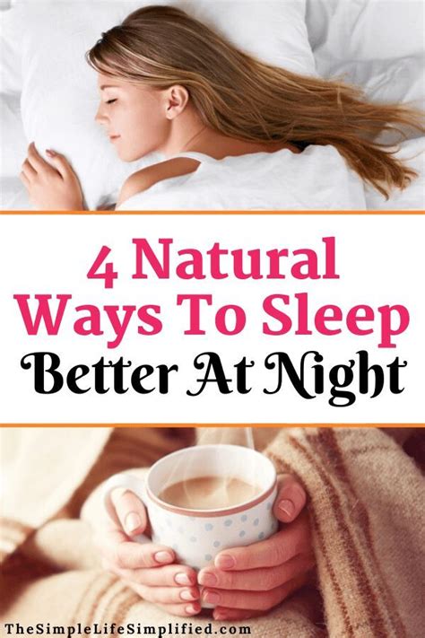 How To Sleep Better At Night Naturally The Simple Life Simplified Natural Sleep Remedies