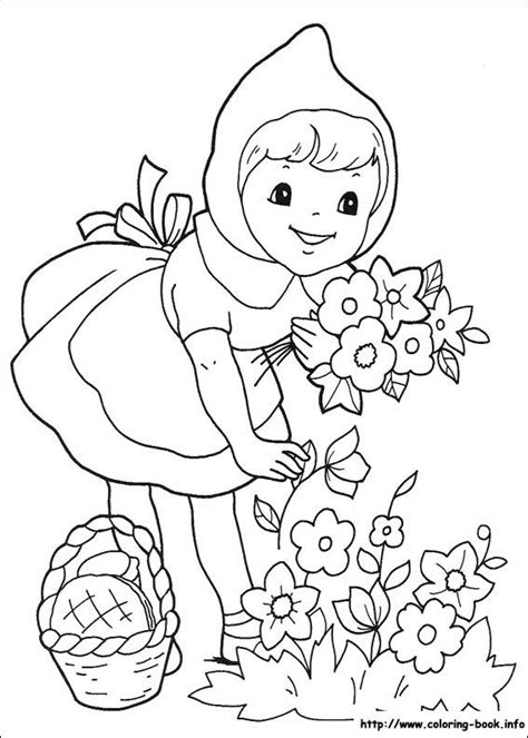 On her way through the woods to her grandmother she meets a wolf and tells him of her trip. Little Red Riding Hood coloring sheet | Cartoon coloring ...