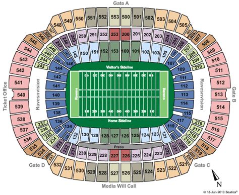 Ravens Stadium Seating Map