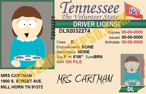 Tennessee Drivers License Template 17 Best Images About Novelty Psd Usa