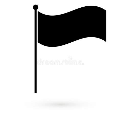 Black Flag Icon Raster Stock Illustration Illustration Of Note 45781865