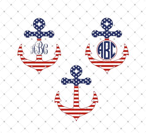 4th of July Anchor svg cut files 4th of July svg