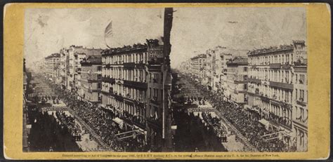 A Stereoscopic Photo Of New York City In 1865 During President Lincoln