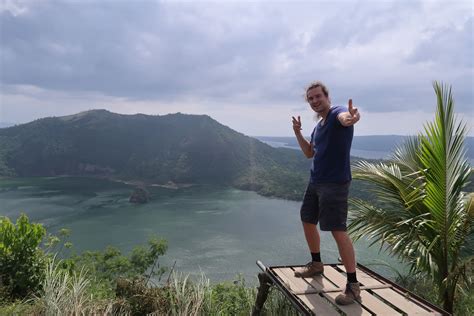 Me On Tagaytay Ridge In Front Of The Beautiful Taal Crater Taal