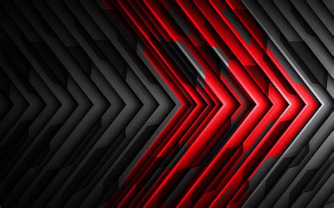 Wallpaper Black And Red Striped Arrow Abstract 3840x2160