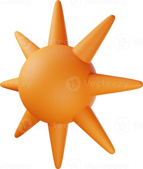 Orange Sun 3d Illustration 14019317 Png