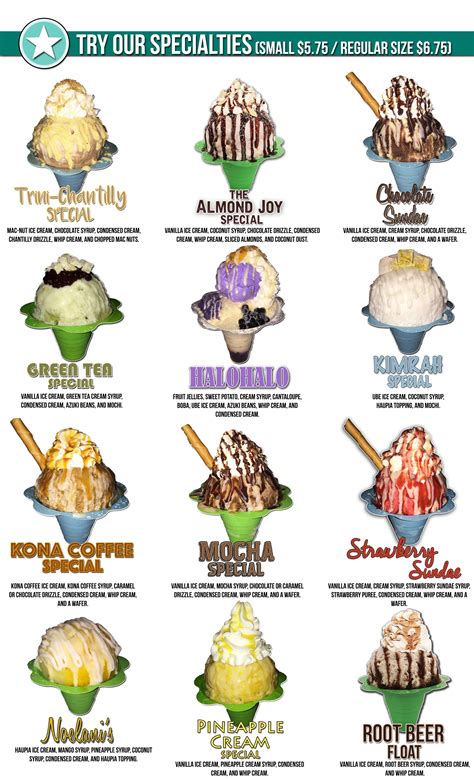 Shaved Ice Menu Template