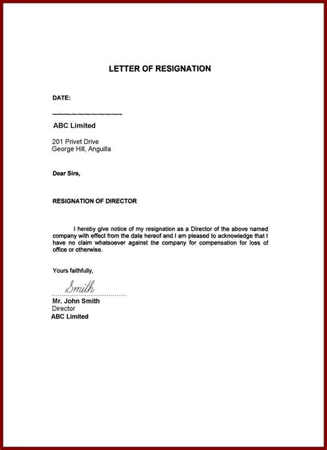 Resignation Letter Germany Mikaylaelliott