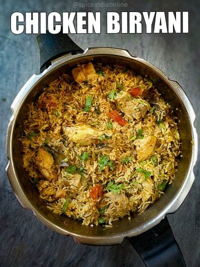 Pressure Cooker Chicken Biryani Tamil Nadu Style Spiceindiaonline
