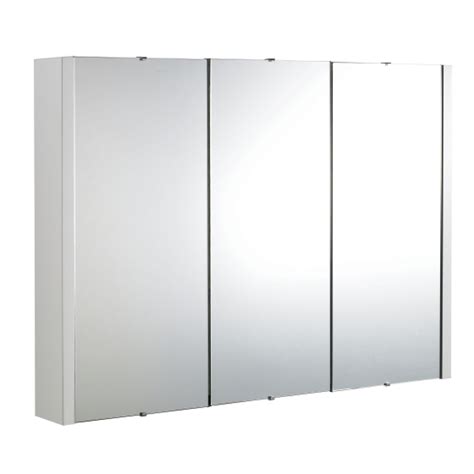 Nuie Eden 3 Door Mirrored Cabinet White Nvm116