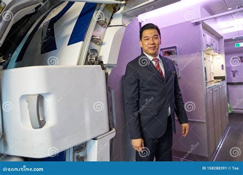 Steward Meet Passengers On Board Editorial Photo Image Of