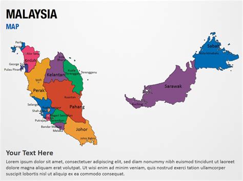 Malaysia Map Powerpoint Map Slides Malaysia Map Map Ppt Slides