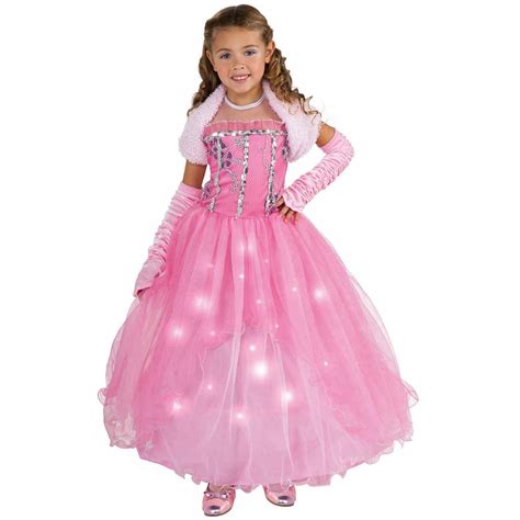 Girls Light Up Pink Princess Dress Halloween Costume S