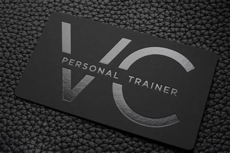 Free Impressive Hard Suede Personal Trainer Business Card Template Vc