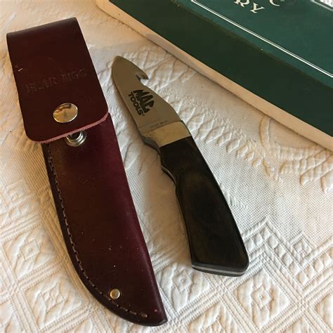 Vintage Bear Mgc Fixed Blade 8 Guthook Knife In Heavy Etsy Uk